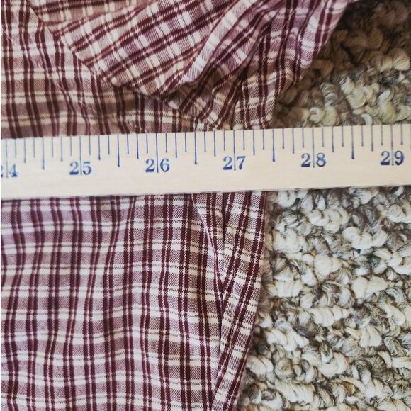 Vintage Men's XL Ralph Lauren Polo Jeans Co Button Down Rust Checked Pocket Flag - Picture 5 of 7